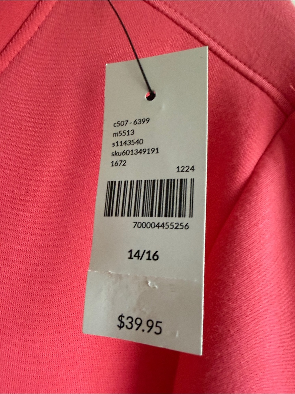 Lane Bryant Neon Pink Short Sleeve Crewneck Top - Picture 2 of 5
